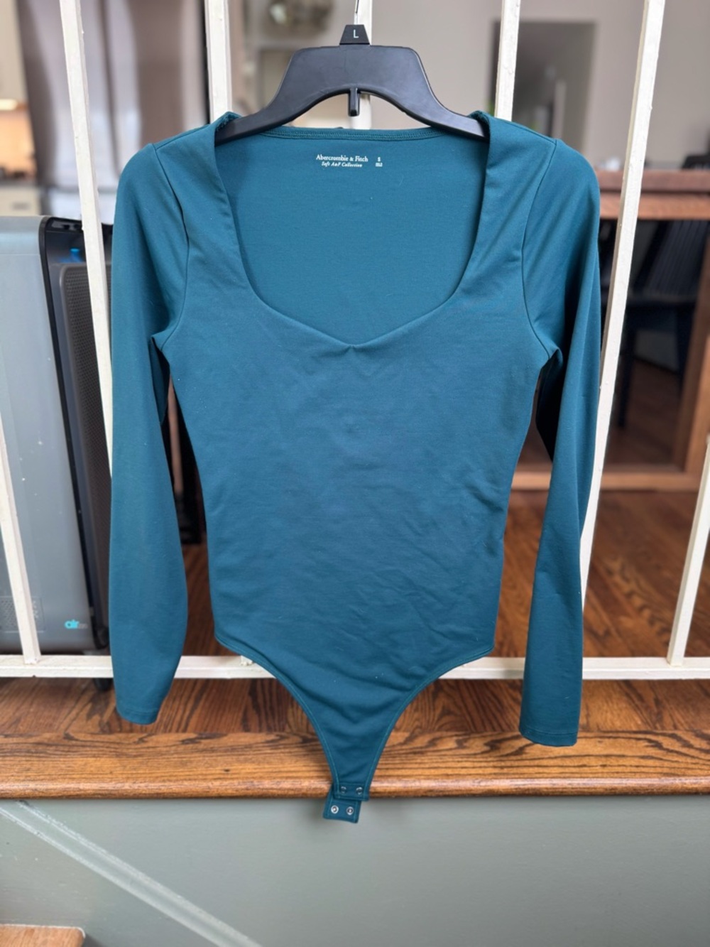 Abercrombie & Fitch Teal Long-Sleeve Bodysuit